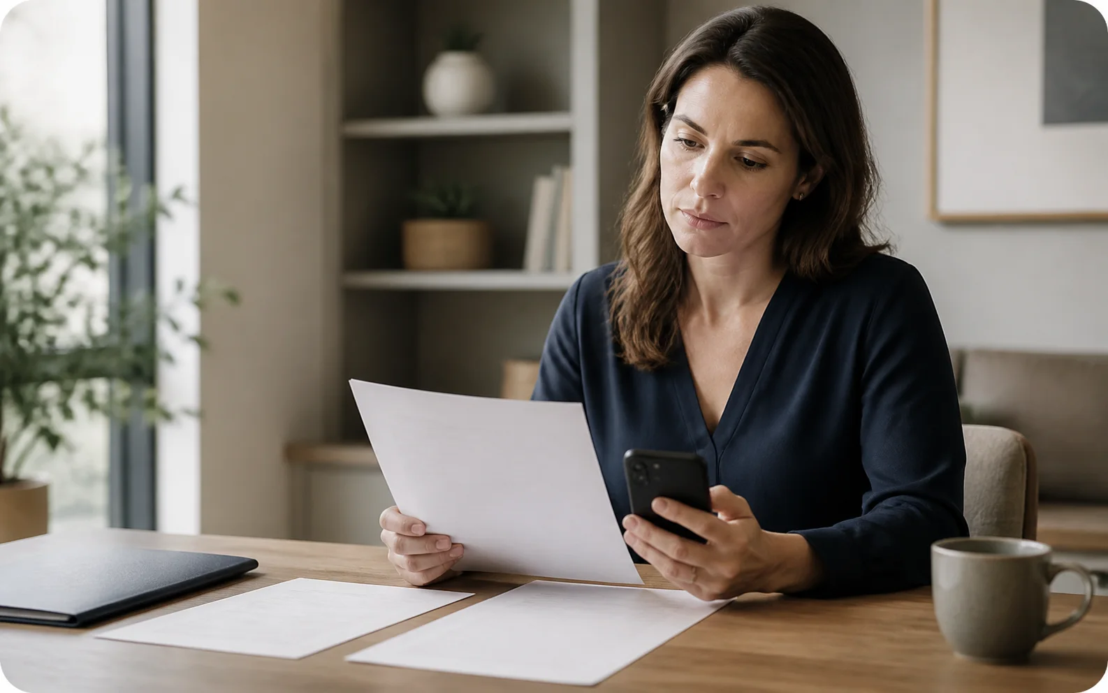 A prospective family-law client comparing information before choosing a firm